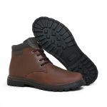 Bota Coturno 6018 em Couro Crazy Horse Havana-Cafe Fosco 