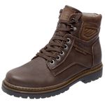 Bota Coturno em Couro Mega Boots 6019 Café-Doce De Leite