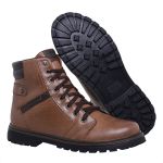 Bota Coturno em couro Mega Boots 6021 Chocolate-Cafe 
