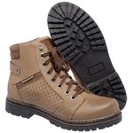 Bota Coturno em couro Mega Boots 6021 Kaki-Café 