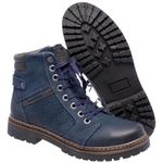 Bota Coturno em couro Mega Boots 6021 Marinho-Preto