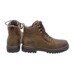  Bota Coturno em couro Mega Boots 6023 Chumbo-Café