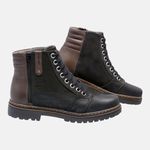 Bota Coturno em Couro Mega Boots 6026 Preto-Cafe