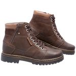 Bota Coturno em Couro Mega Boots 6027 Café-D.Leite