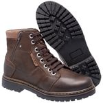 Bota Coturno em Couro Mega Boots 6027 Café-D.Leite