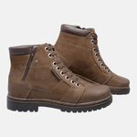 Bota Coturno em Couro Mega Boots 6027 Chumbo-Cafe