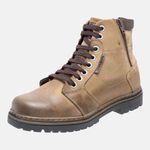 Bota Coturno em Couro Mega Boots 6027 Kaki-Cafe 