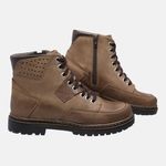 Bota Coturno em Couro Mega Boots 6029 Kaki-Chocolate