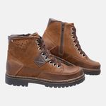 Bota Coturno em Couro Mega Boots 6029 Taupe-Cafe