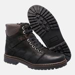 Bota Coturno em Couro Mega Boots 6030 Preto-Cafe