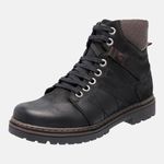 Bota Coturno em Couro Mega Boots 6030 Preto-Cafe