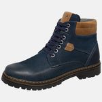 Bota Coturno em Couro Mega Boots 6032 Marinho-Dleite