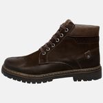 Bota Coturno em Couro Mega Boots 6033 Cafe-Cafe