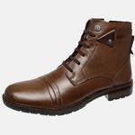 Bota Urbana em Couro Mega Boots Chocolate-Cafe 50002 