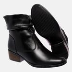 Bota Feminina Country Mega Boots em Couro - Preto - 1345