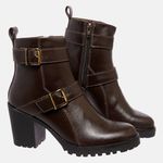 Bota Feminina Tratorada Mega Boots em Couro - Cafe - 1425