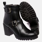 Bota Feminina Tratorda Mega Boots em Couro - Preto -1425