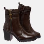 Bota Feminina Tratorada Mega Boots em Couro - Cafe - 1426