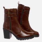 Bota Feminina Tratorada Mega Boots em Couro - Chocolate - 1426