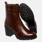 Bota Feminina Tratorada Mega Boots em Couro - Chocolate - 1426