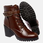 Bota Feminina Tratorada Mega Boots em Couro - Chocolate - 1428