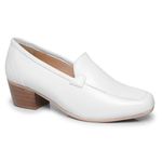 MOCASSIM EM COURO FEMININO VEST BRANCO