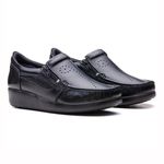 MOCASSIM FLOATER EM COURO FEMININO PRETO