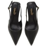 Scarpin Feminino Couro Legítimo Com Fechamento Em Fivela