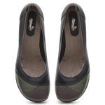 Sapato Celeste Salto Baixo Couro Legítimo