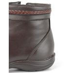 Bota Feminina Modelo Rasteira Couro Legítimo Cano Curto