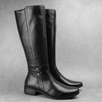 Bota Feminina Montaria Salto Baixo Confortável