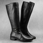 Bota Feminina Montaria Salto Baixo Confortável