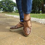 Assandalhado Plataforma Ultra Conforto Couro Legítimo