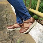 Assandalhado Plataforma Ultra Conforto Couro Legítimo