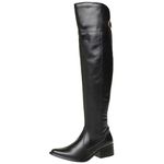 Bota over hot sale couro preta