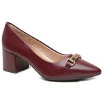Scarpin Pilar Salto Bloco Médio Couro Legítimo