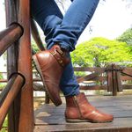 Bota Feminina Cano Baixo Couro Legítimo