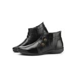 Bota Cano Curto Ref 1093 Preto Couro Legítimo