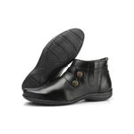 Bota Cano Curto Ref 1093 Preto Couro Legítimo