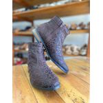 Bota Feminina Cano Curto Animal Print Café