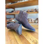 Bota Feminina Cano Curto Animal Print Café