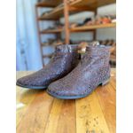 Bota Feminina Cano Curto Animal Print Café