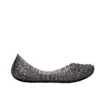 Mini Melissa Sandália Campana Papel - Preto Glitter 