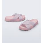 Mini Melissa Chinelo Cozy Slide M Lover II - Rosa Perolado 