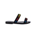 Mini Melissa Chinelo Duo M Lover Slide - Preto 