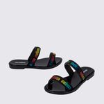 Mini Melissa Chinelo Duo M Lover Slide - Preto 