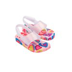 Mini Melissa Sandália Flipflop Shiny Baby - Branco Glitter 