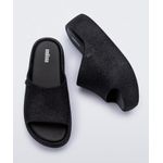 Melissa Tamanco Free Platform Slide Glitter - Preto
