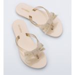 Mini Melissa Chinelo Harmonic M Lover - Bege Glitter