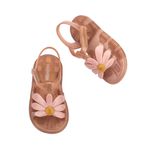 Mini Melissa Sandália Hip Bloomy BB - Marrom 